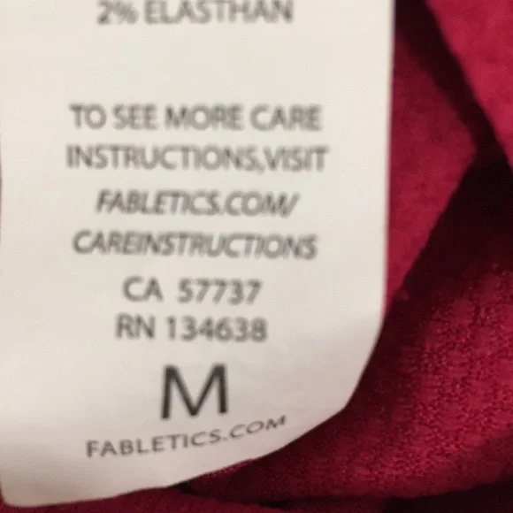 Fabletics Oula Seamless Tank Medium Cranberry - Picture 6 of 6